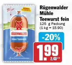 AEZ Rügenwalder Mühle Teewurst fein Angebot