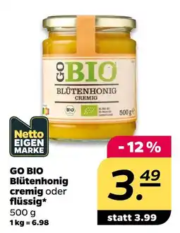 NETTO Go bio go bio blütenhonig cremig oder flüssig Angebot