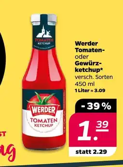 NETTO Werder tomatenketchup oder gewürzketchup Angebot