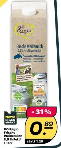 NETTO Go regio frische weidemilch Angebot