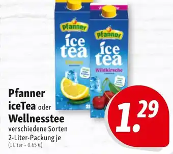 Nah & Frisch Pfanner iceTea oder Wellnesstee Angebot