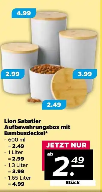 NETTO Lion Sabatier Aufbewahrungsbox mit Bambusdeckel Angebot