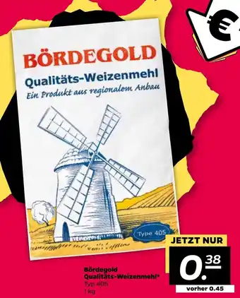 NETTO Bördegold Qualitäts Weizenmehl Type 405, 1kg Angebot