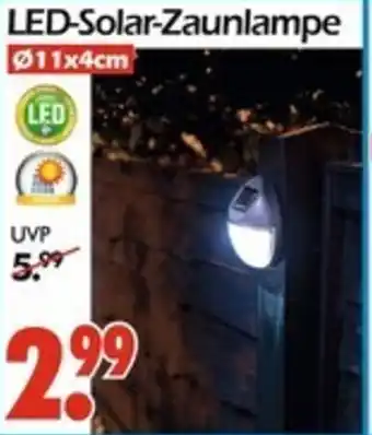 Wreesmann LED-Solar-Zaunlampe Angebot