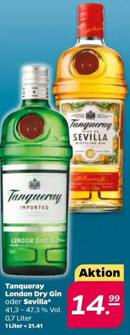 NETTO Tanqueray London Dry Gin oder Sevilla 0,7L Angebot