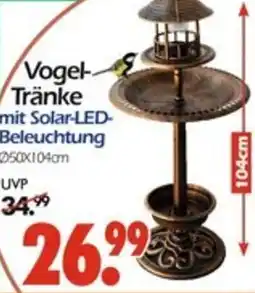 Wreesmann Vogel- Tränke mit Solar-LED- Beleuchtung Angebot