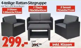 Wreesmann 4-teilige Rattan-Sitzgruppe Angebot