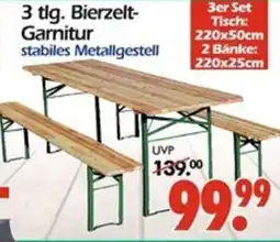 Wreesmann 3 tlg. Bierzelt- Garnitur Angebot