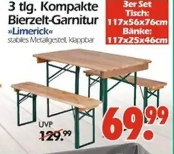 Wreesmann 3 tlg. Kompakte Bierzelt-Garnitur Angebot