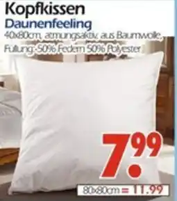 Wreesmann Kopfkissen Daunenfeeling Angebot
