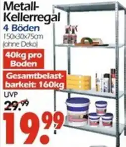 Wreesmann Metall- Kellerregal 4 Böden Angebot