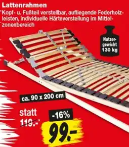 Repo Markt Lattenrahmen Angebot