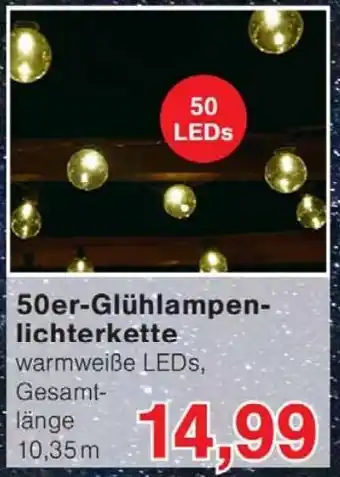 Wiglo Wunderland 50er-Glühlampenlichterkette Angebot