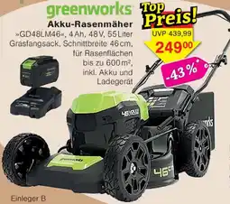 Wiglo Wunderland greenworks Akku-Rasenmäher Angebot