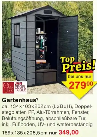 Wiglo Wunderland JAN PROFI TOOLS Gartenhaus Angebot