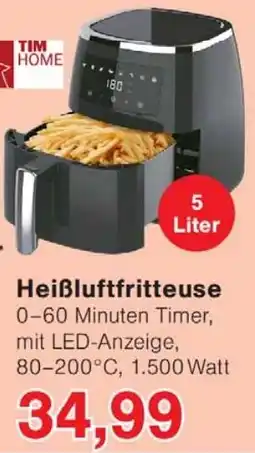 Wiglo Wunderland TIM HOME Heißluftfritteuse Angebot