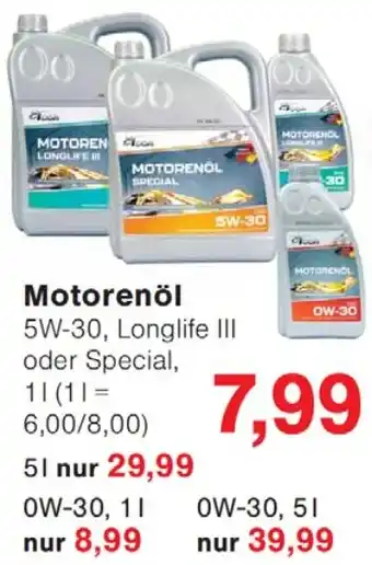 Wiglo Wunderland Motorenöl Angebot