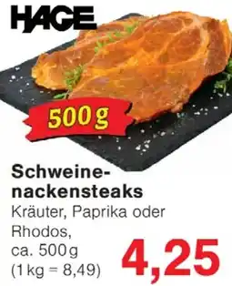 Wiglo Wunderland HAGE Schweinenackensteaks Angebot