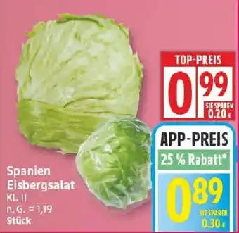Edeka Spanien Eisbergsalat Angebot