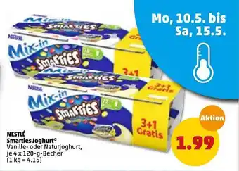 PENNY Nestlé Smarties Joghurt 4x120g Becher Angebot