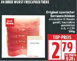 Edeka Original spanischer Serranoschinken Angebot