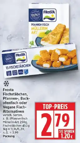 Edeka Frosta Fischstäbchen, Pfannen-, Back- ofenfisch oder Vegane Fisch- Alternativen Angebot