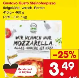 Netto Marken-Discount Gustavo Gusto Pizza Mozzarella Angebot
