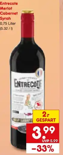 Netto Marken-Discount Weingut Gourmet Père & Fils Entrecôte Merlot Cabernet Syrah Angebot