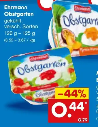 Netto Marken-Discount Ehrmann Obstgarten Angebot