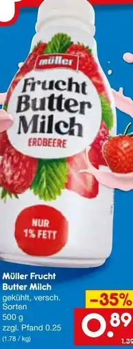 Netto Marken-Discount Müller Frucht Buttermilch Angebot