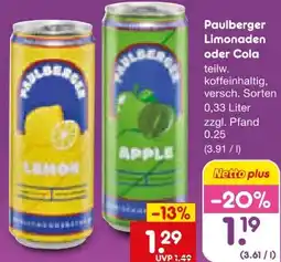 Netto Marken-Discount Paulberger Limonade Angebot