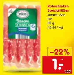 Netto Marken-Discount Familie Wein Rohschinkenspezialitäten Angebot