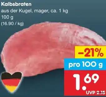 Netto Marken-Discount Kalbsbraten Angebot