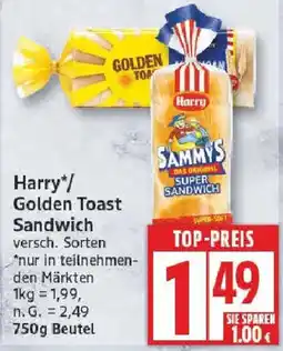 Edeka Harry/ Golden Toast Sandwich Angebot