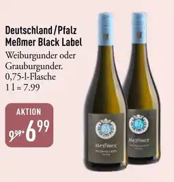 Galeria Markthalle Meẞmer Black Label Weiburgunder oder Grauburgunder. Angebot