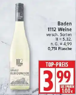 Edeka Baden 1112 Weine Angebot