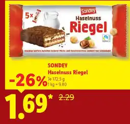 Lidl Sondey Haselnuss Riegel Angebot
