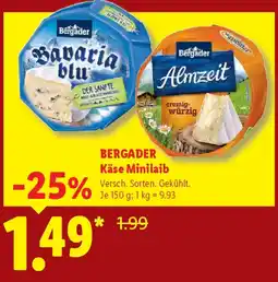 Lidl Bergader käse minilaib Angebot