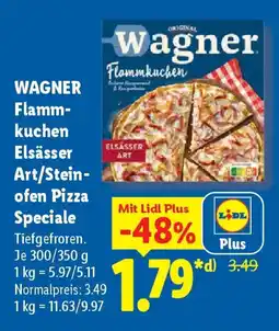 Lidl WAGNER Flammkuchen Elsässer Art/Steinofen Pizza Speciale Angebot