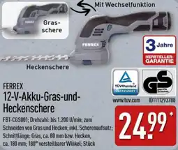Aldi Nord FERREX 12-V-Akku-Gras-und Heckenschere Angebot