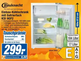 expert Techno Land Bauknecht Einbau Kühlschrank mit Gefrierfach KSI 9GF2 Angebot