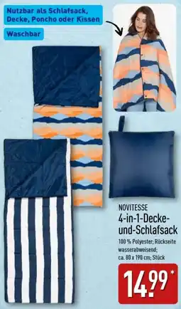 Aldi Nord NOVITESSE 4-in-1-Decke und-Schlafsack Angebot