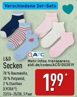 Aldi Nord L&D Socken Angebot