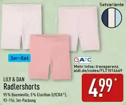 Aldi Nord LILY & DAN Radlershorts Angebot