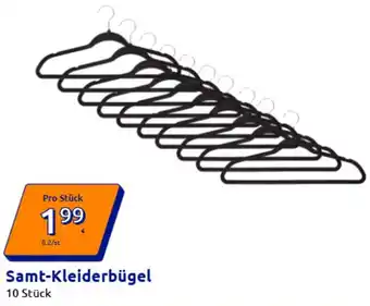 Action Samt-Kleiderbügel Angebot