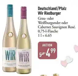 Galeria Markthalle Wir Riedburger Grau- oder Weißburgunder oder Cabernet Sauvignon Rosé. Angebot