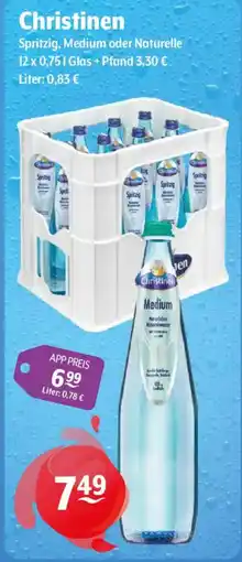 Getränke Hoffmann Christinen Spritzig, Medium oder Naturelle Angebot