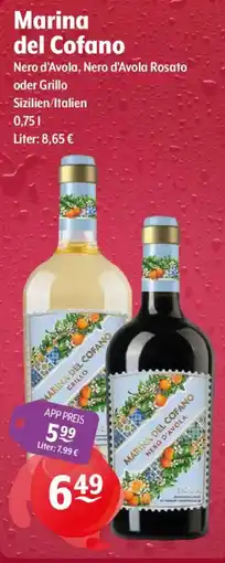 Getränke Hoffmann Marina del Cofano Nero d'Avola, Nero d'Avola Rosato oder Grillo Angebot