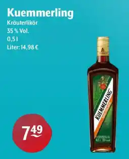 Getränke Hoffmann Kuemmerling Kräuterlikör 35% Vol. Angebot