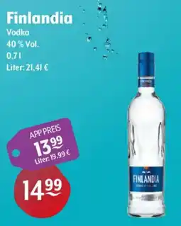 Getränke Hoffmann Finlandia Vodka 40% Vol. Angebot